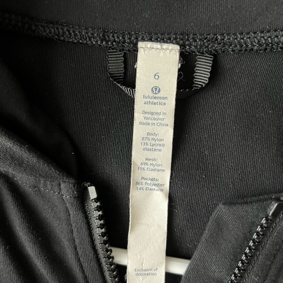 Lululemon athletica black zip up jacket - Picture 5 of 6